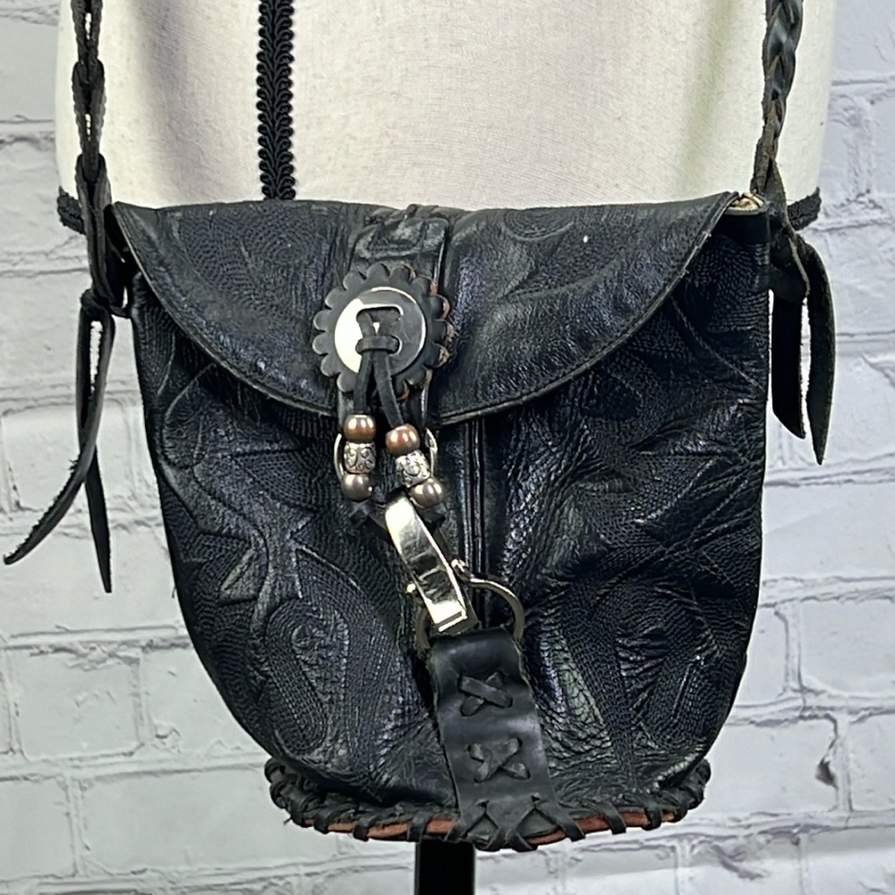 ⭐️Custom made leather cowboy boots cross body bag